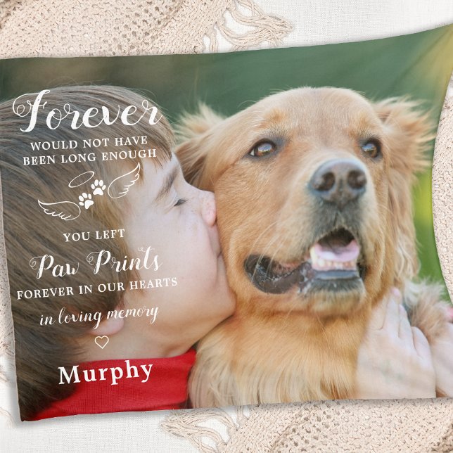 In Love Memory Modern Custom Foto Pet Memorial Fleecedecke (Von Creator hochgeladen)