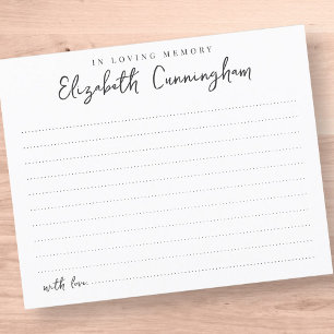 In Love Memory Moderne einfache Beerdigung Besuch