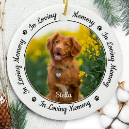 In Love Memory Moderne Hunde Foto Pet Memorial Keramik Ornament