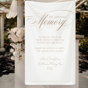 "In Love Memory" Moderne, Kalligrafie, Hochzeit Banner