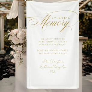"In Love Memory" Moderne, Kalligrafie, Hochzeit Banner