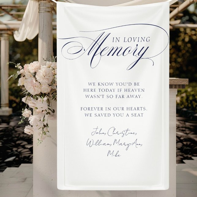 "In Love Memory" Moderne, Kalligrafie, Hochzeit Banner ("In Loving Memory" Modern, Calligraphy, Wedding Banner.)