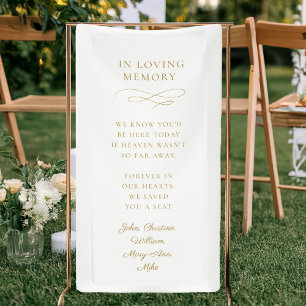 "In Love Memory" Moderne, Kalligrafie, Hochzeit Banner