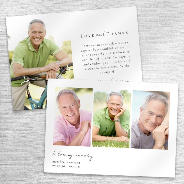 In Love Memory Multiple Foto Beileid Beerdigung Dankeskarte (Von Creator hochgeladen)
