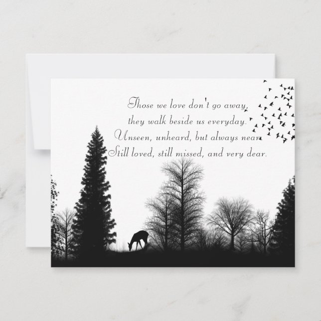 In Love Memory of a Loved One Grußkarte Einladung (Vorderseite)