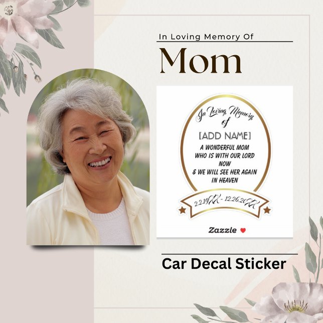 In Love Memory of Mama [ADD NAME] Car Sticker (Von Creator hochgeladen)