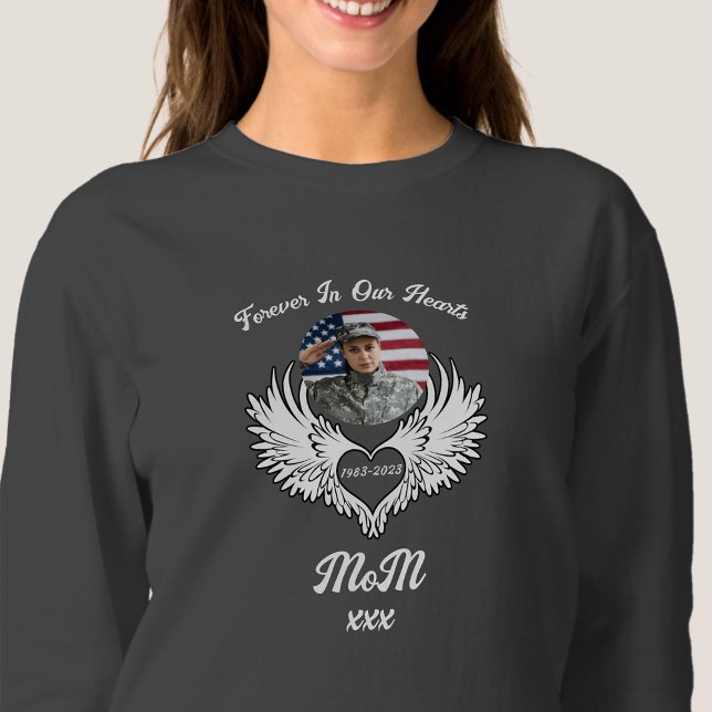 In Love Memory of Veteran Mama Foto Sweatshirt (Von Creator hochgeladen)
