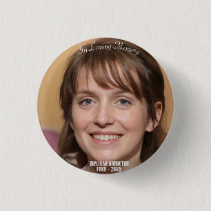 In Love Memory Personalisiert Foto Beerdigung Button