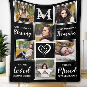 In Love Memory Personalisierte FotoCollage Fleecedecke