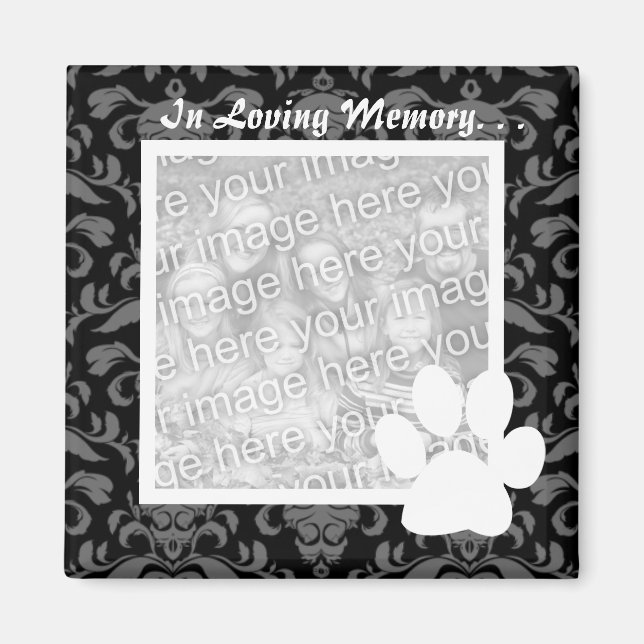 In Love Memory Pet Foto Magnet (Vorne)