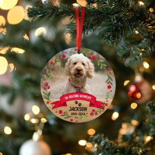 In Love Memory Pet Memorial 2-Foto Keepake Ornament