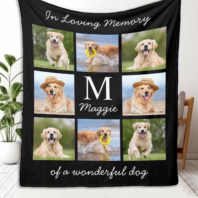 In Love Memory Pet Memorial Hund Foto Fleecedecke (Von Creator hochgeladen)