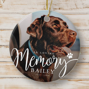 In Love Memory Pet Memorial Modern Simple Foto Keramik Ornament