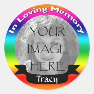 In Love Memory Rainbow Foto Stickers