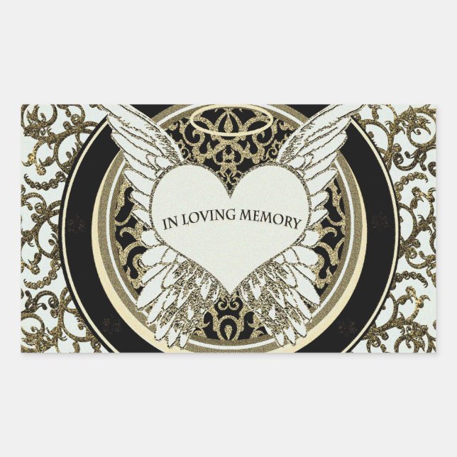 In Love Memory Rechteckiger Aufkleber (Vorderseite)