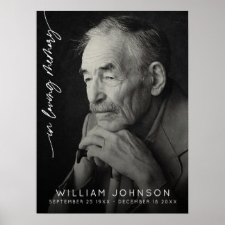 In Love Memory Remembrance Foto Beerdigung Poster