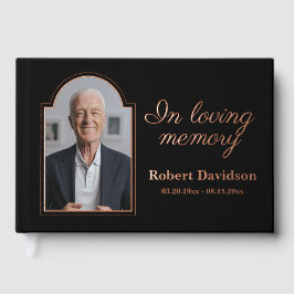 In Love Memory Rose Gold Frame Gedenkfeier Gästebuch