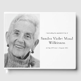 In Love Memory Schwarzweiß-Memorial-Foto Gästebuch