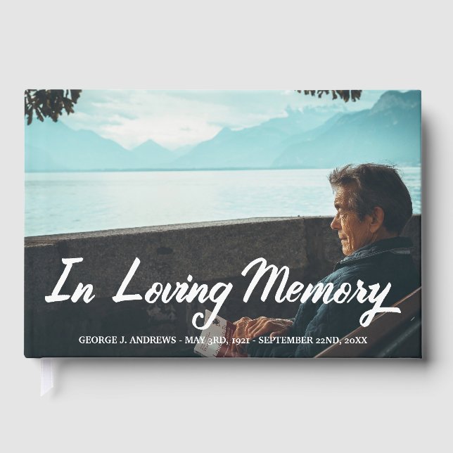 In Love Memory Script Overlay - Foto & Name hinzuf Gästebuch (Vorderseite)