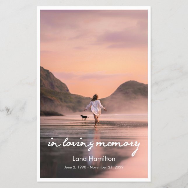 In Love Memory Script Programm Budget Flyer (Vorne)
