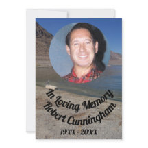 In Love Memory Seagull Lake Mountains Foto-Karte