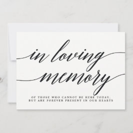 In Love Memory Sign - Modern Script