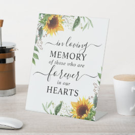 In Love Memory Sonnenblumen Blume Sockelschild