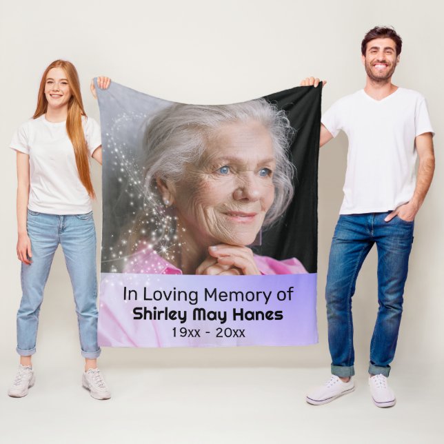 In Love Memory Stardust Memorial Foto Blanket Fleecedecke (Beispiel)