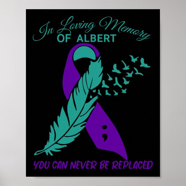 In Love Memory Suizidprävention Bewusstsein Poster (Vorne)