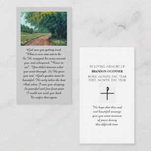 In Love Memory Sympathy Card Visitenkarte