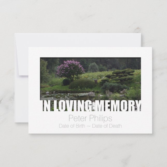In Love Memory Template 6 Celebration of Life Einladung (Vorderseite)