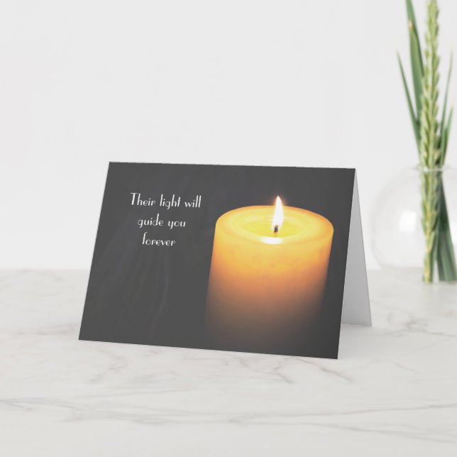 In Love Memory - Twin Loss Candle Karte (Vorderseite)