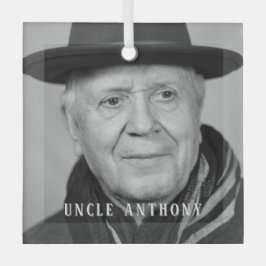 In Love Memory Uncle Minimal Foto Ornament