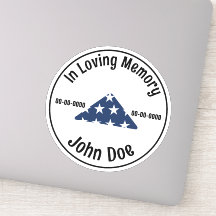 In Love Memory Veteran Custom Cut Vinyl Sticker