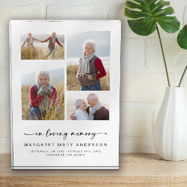 In Love Memory | Vier Fotos Beerdigung Beileid