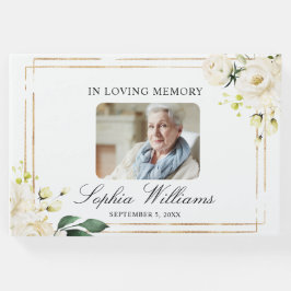 In Love Memory White Blume Begräbnisgaenge Gästebuch