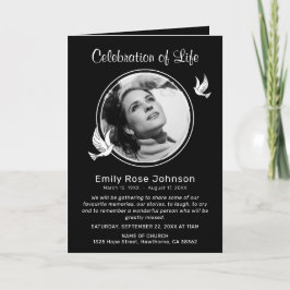 In Love Memory White Doves Foto Beerdigung Program Programm