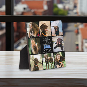 In Love Memory 'Worlds Best Dog' Keepake Foto Fotoplatte