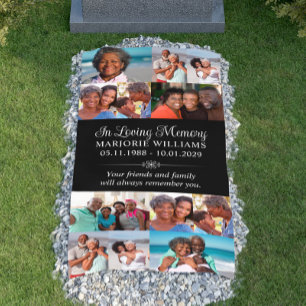 In Loving Memory 12 Foto Collage Grave Cover Banner