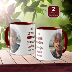 In Loving Memory 2 Foto Erinnerungsstück Marone Tasse