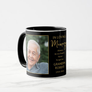 In Loving Memory 2 Foto Erinnerungsstück Schwarz u Tasse