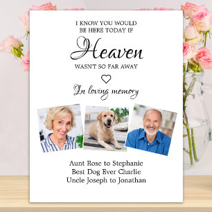 In Loving Memory 3 Foto Gedenk Hochzeit Poster