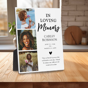 In Loving Memory 3 Foto-Tribut Gedenktafel Fotoplatte
