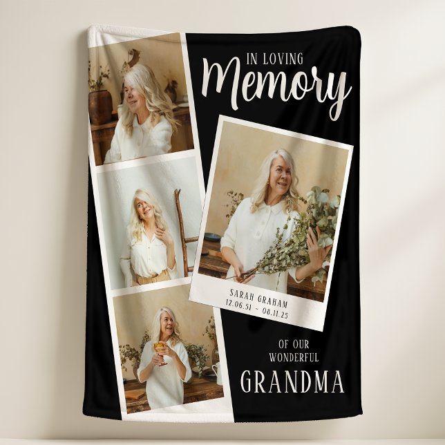 In Loving Memory 4 Photo Snaps Fleece-Decke Fleecedecke (Von Creator hochgeladen)