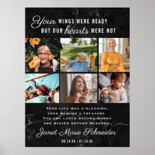 In Loving Memory   6 Fotos Collage Funeral Poster
