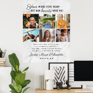 In Loving Memory   6er Foto-Kollage-Trauerfeier Poster