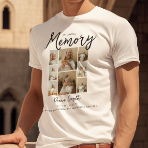 In Loving Memory 8 Fotos Collage Gedenktafel T-Shirt