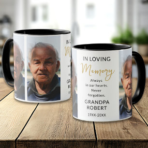 In Loving Memory Andenken 3 Foto Erinnerungsstück Tasse