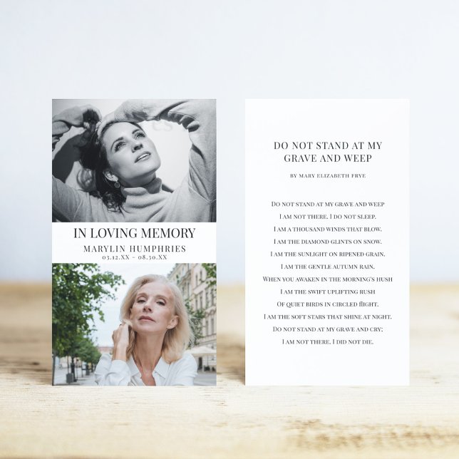 In Loving Memory Before & After Prayer Card (Von Creator hochgeladen)