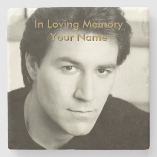 In Loving Memory Benutzerdefiniertes Foto-Memorial Steinuntersetzer